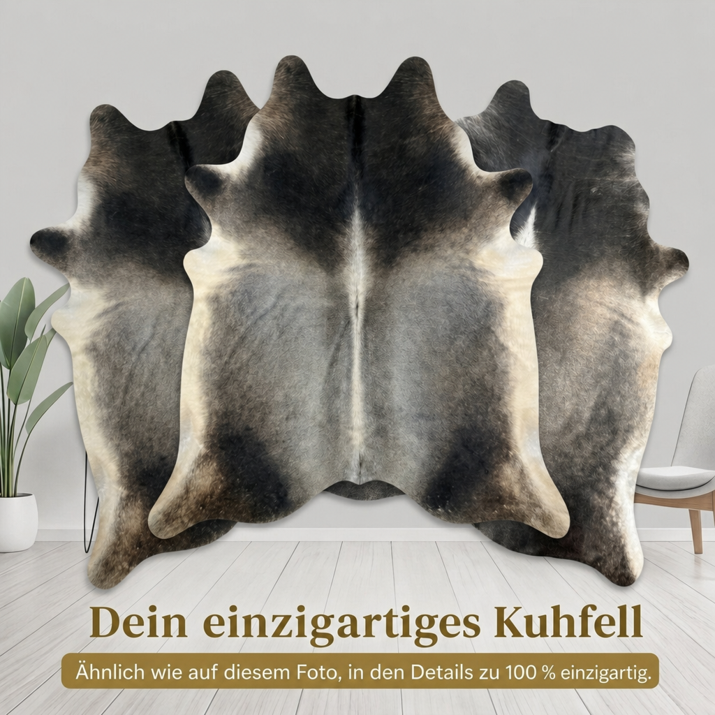 Kuhfell Dunkelgrau - Bild 6