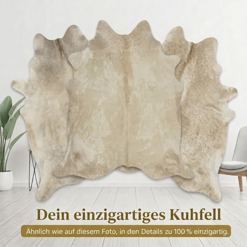 Kuhfellteppich Champagne Taupe - Bild 6