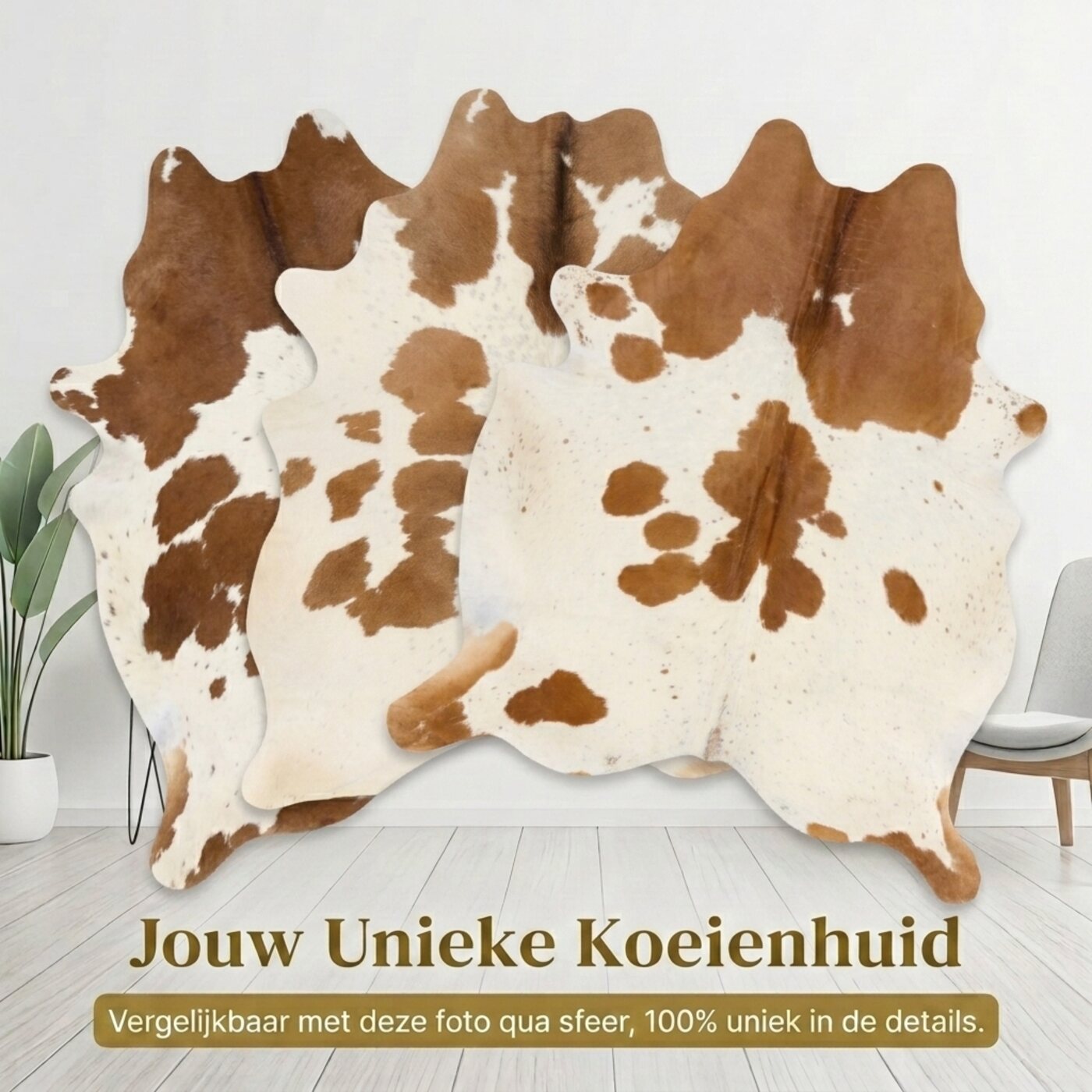 Kuhfell Braun-Weiß Gefleckt - Bild 6