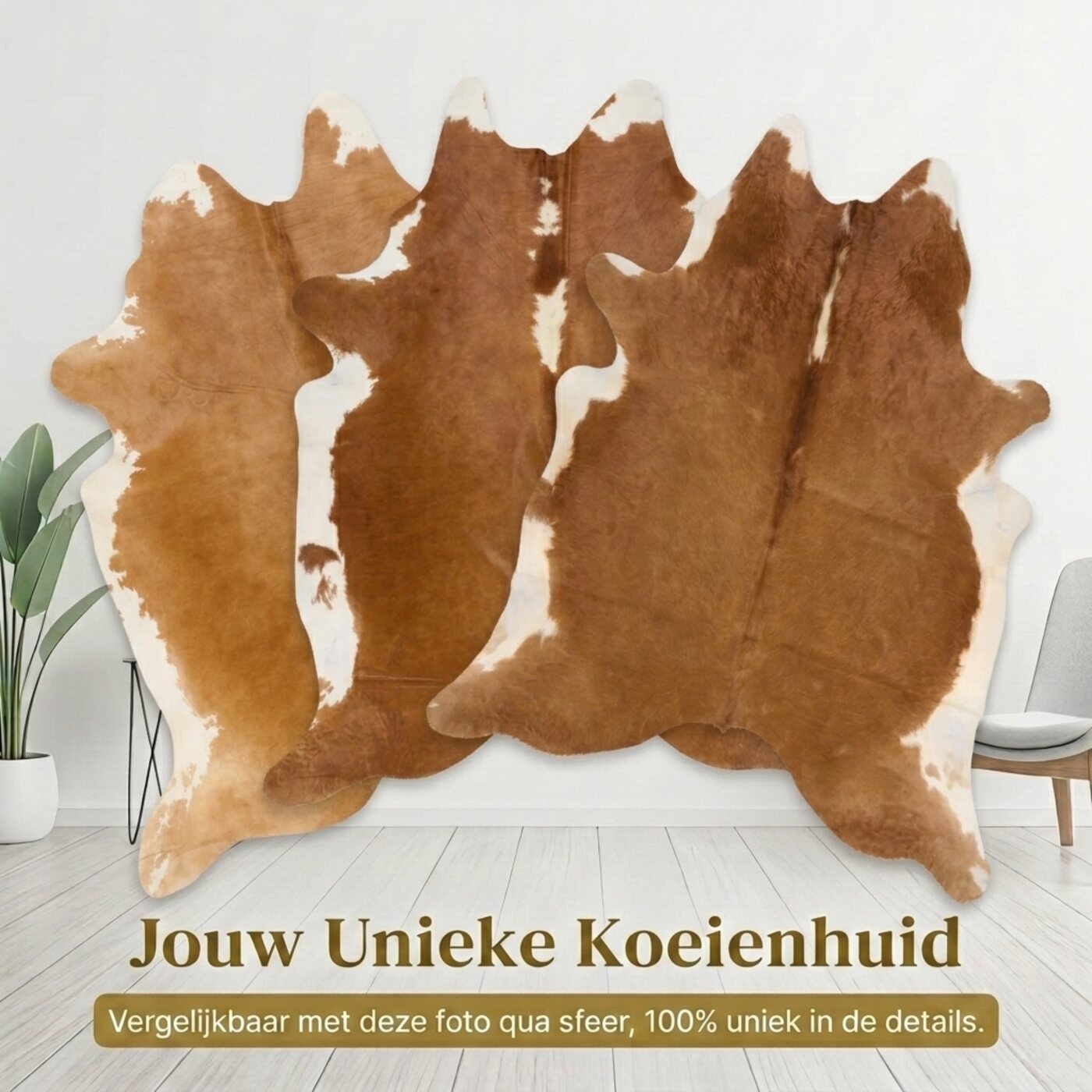 Kuhfell Hereford Braun-Weiß - Bild 6