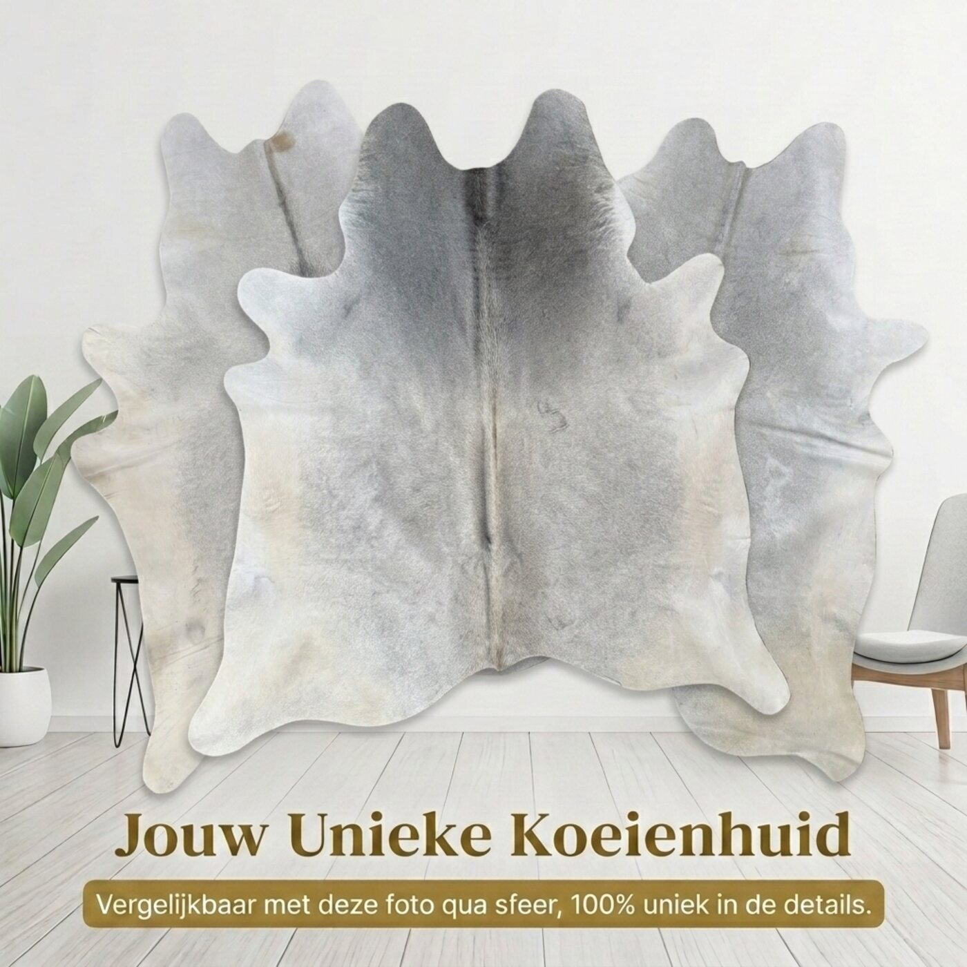 Kuhfell Hellgrau - Bild 6
