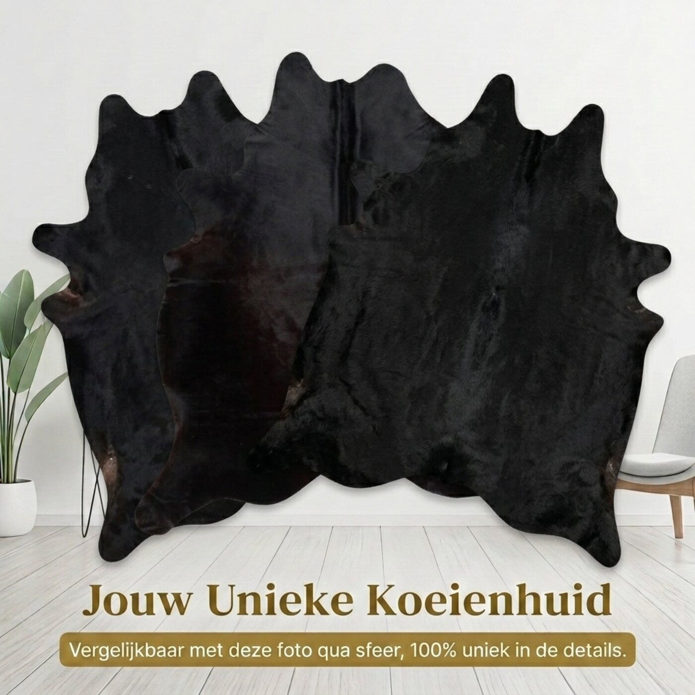Kuhfell Schwarz - Bild 6