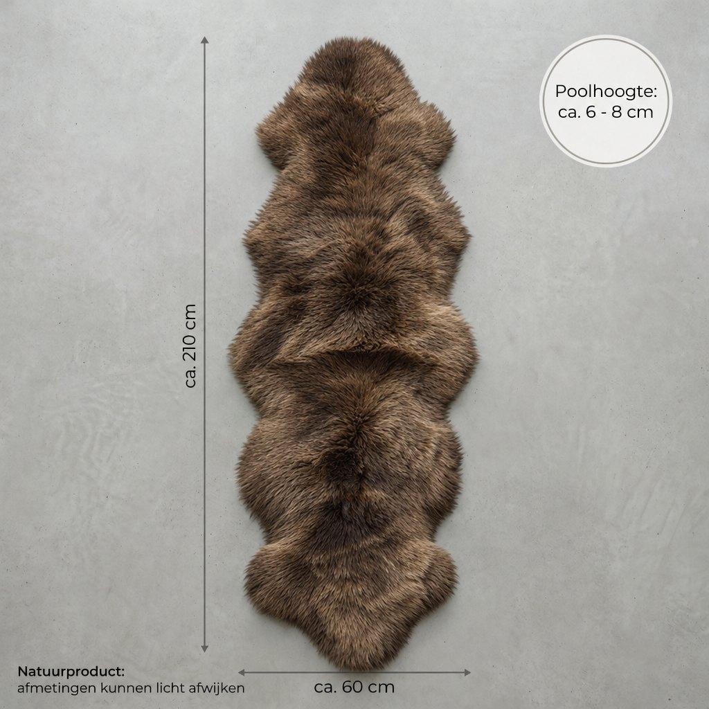 Lammfellteppich braun – 2 Felle - Bild 3