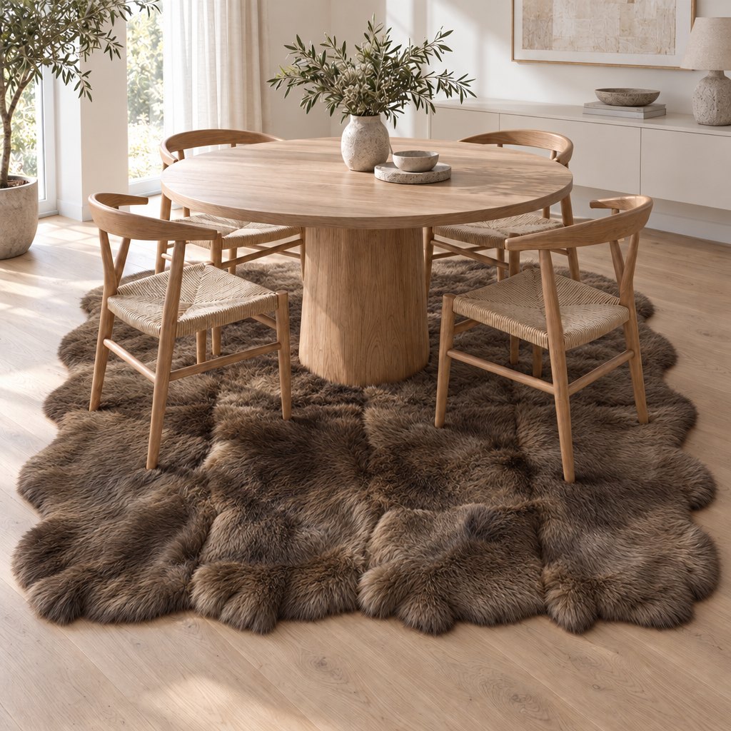 Lammfellteppich braun – 8 Felle - Bild 2