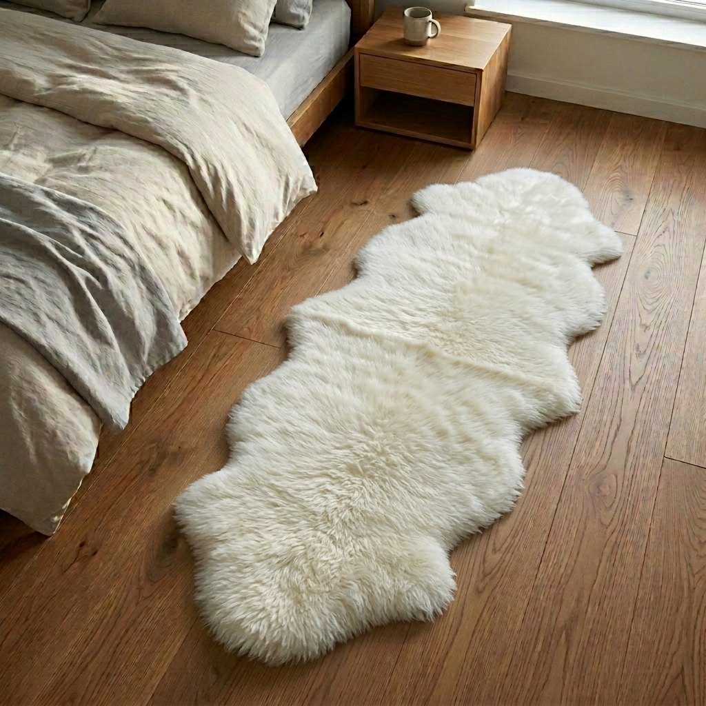 Lammfellteppich weiß – 2 Felle - Bild 1