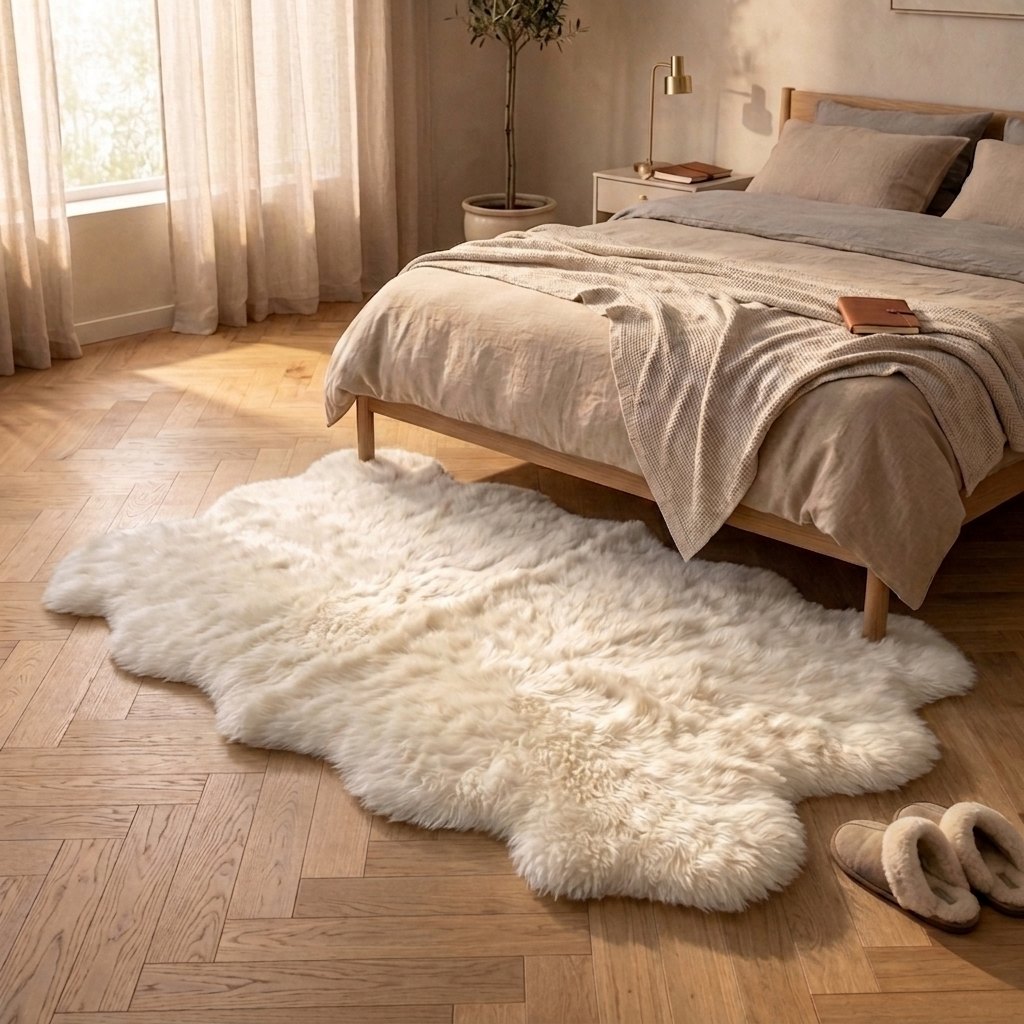 Lammfellteppich weiß – 4 Felle - Bild 2